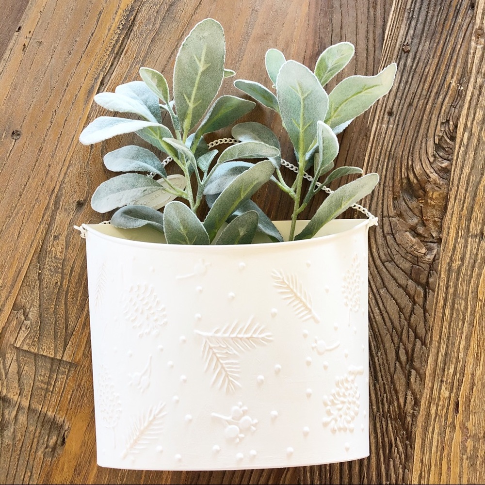 Farmhouse White Wall Bucket Planter Home Decor - Picture 2 of 10